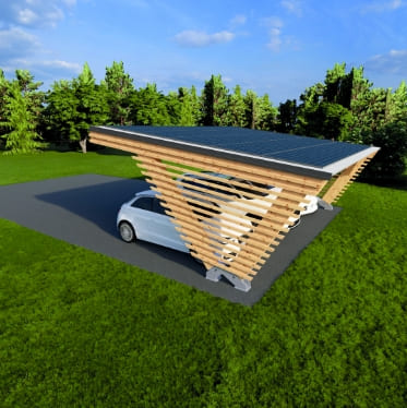 Carport Beispielfoto schräg oben